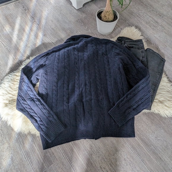 BROOKS BROTHERS - Wool Blend Cowl Neck Cardigan - Picture 8 of 13